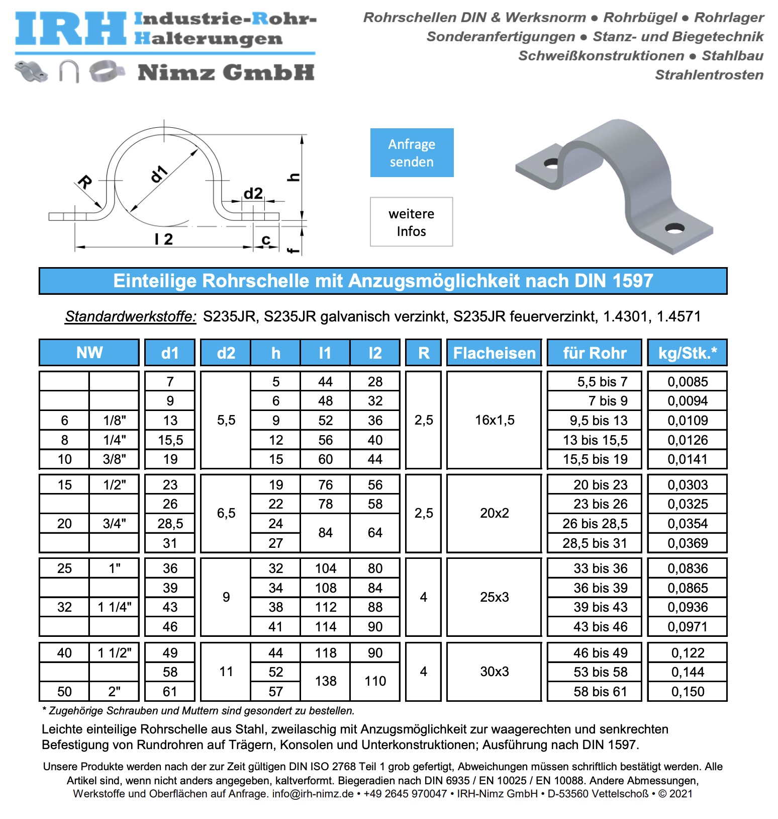 Anfrageblatt Rundstahlbügel